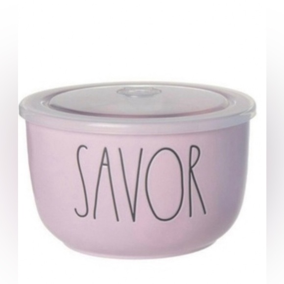 NEW Rae Dunn Baby Pink Round Savor Food Storage Container Bowl with Vented Lid - Picture 3 of 3